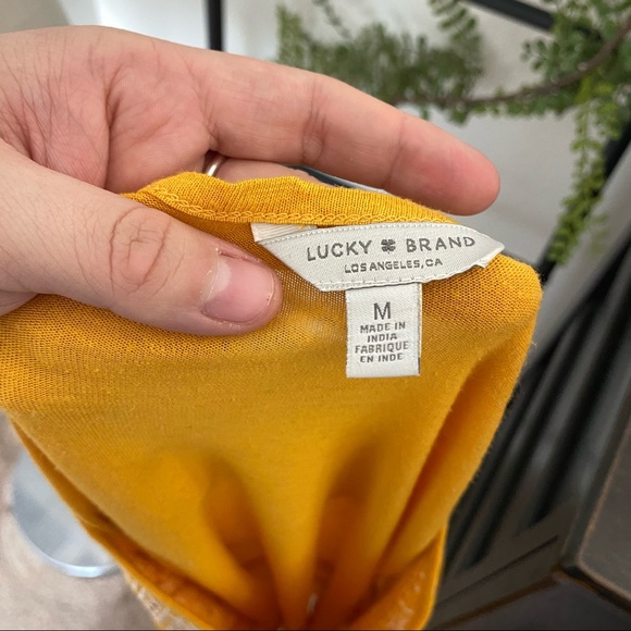 Lucky Brand Golden Glow Embroidered Peplum Sleeveless Top Medium - Picture 4 of 6